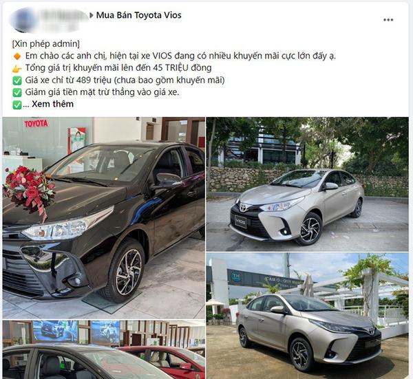 Toyota Vios giảm đến 45 triệu đồng trong tháng 10/2022