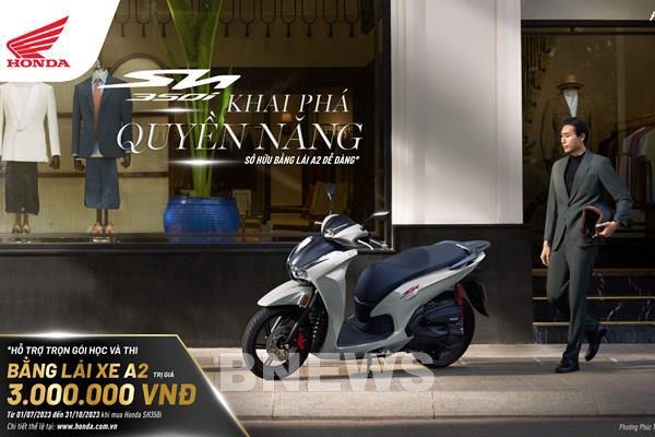 Mua xe Honda SH350i sẽ được hỗ trợ chi phí lấy bằng lái A2 giá 3 triệu đồng
