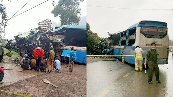 Xe khách va chạm xe tải trên Quốc lộ 21 khiến 3 người tử vong, 1 người nhập viện cấp cứu