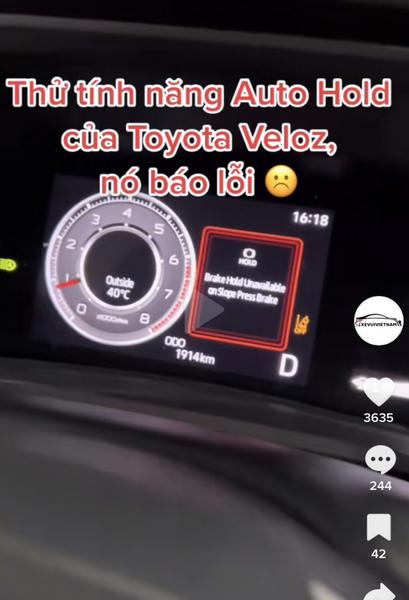 Toyota veloz cross dính lỗi Auto hold khi xuống dốc?
