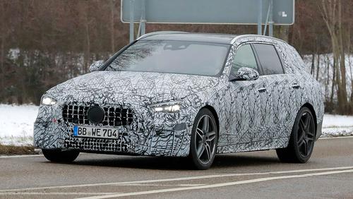 Mercedes-AMG C43 2021 lộ ảnh chạy thử có dạng estate thay vì sedan như trước