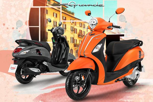 Cận cảnh Yamaha Grande Hybrid màu cam đen giá 50 triệu đồng tại Việt Nam   Xe máy  Việt Giải Trí