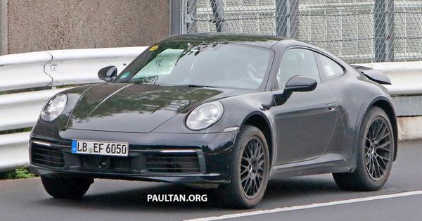 Porsche 911 Safari bị phát hiện chạy thử nghiệm với gầm cao nổi bật