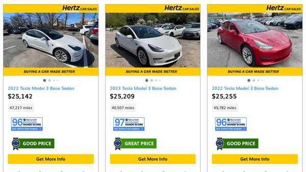 Cận cảnh dàn xe điện Tesla bán rẻ được Hertz thanh lý