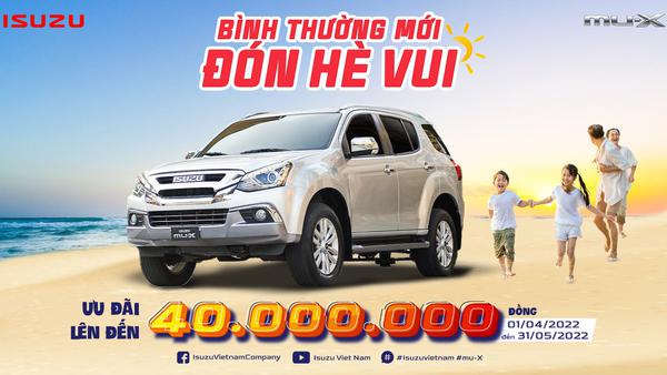 Isuzu Mu-X ưu đãi lên đến 40 triệu đồng trong tháng 4