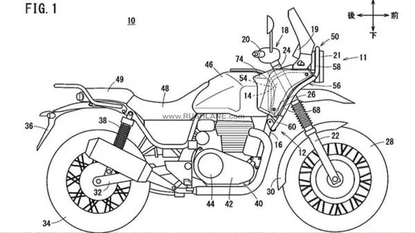 Lộ ảnh bằng sáng chế của Honda CB350 Adventure