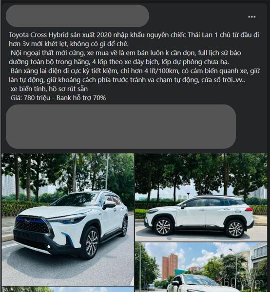 Toyota Corolla Cross Hybrid ‘lướt’ được chào bán với mức giá khó tin
