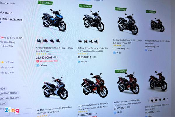 Honda Winner X có giá bán chưa đến 37 triệu đồng khi mua trên Tiki