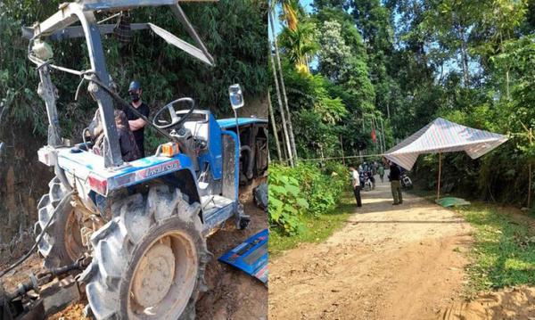 Xe công nông dứt dây tời, tuột dốc va vào máy cày khiến 1 người tử vong tại Nghệ An