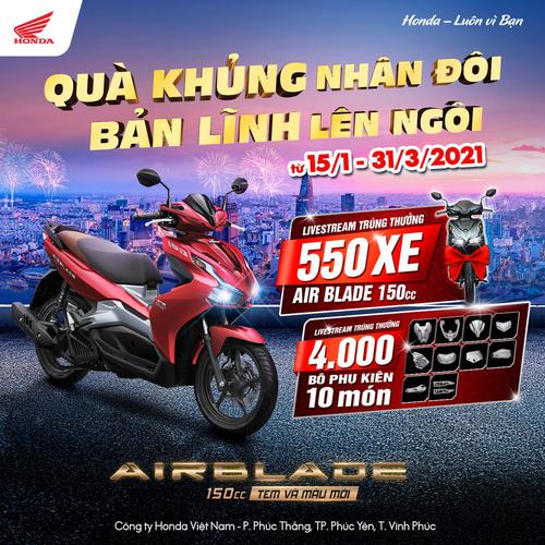 Honda Air Blade 150 đang có chương trình ưu đãi vô cùng hấp dẫn