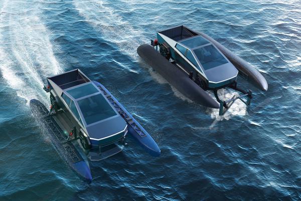 Tesla Cybertruck "biến" thành du thuyền lội nước cực độc đáo