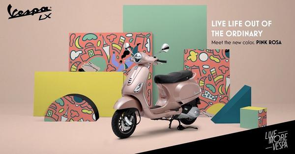 Vespa LX 125 bổ sung màu hồng Pink Rosa khiến hội chị em mê mẩn