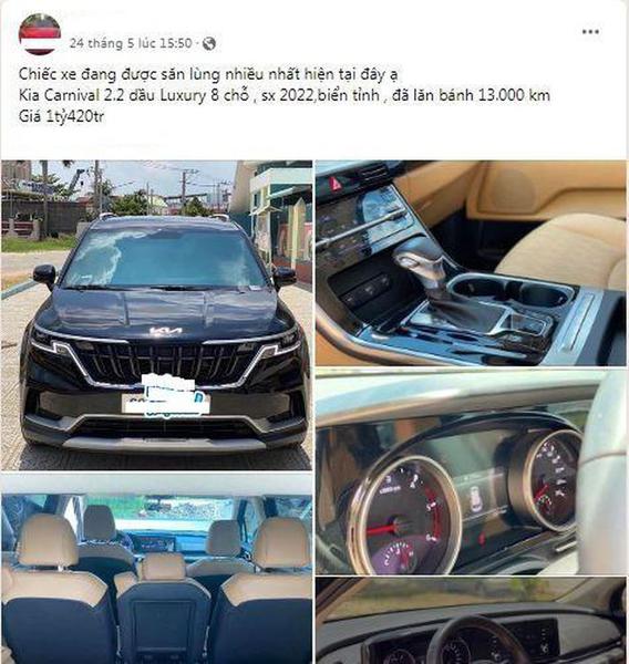 Chủ xe rao bán Kia Carnival chạy 13.000 km với giá đắt hơn cả xe mới gây tranh cãi