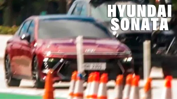 Bắt gặp Hyundai Sonata Facelift 2024 không ngụy trang với thanh đèn pha kiểu Kona