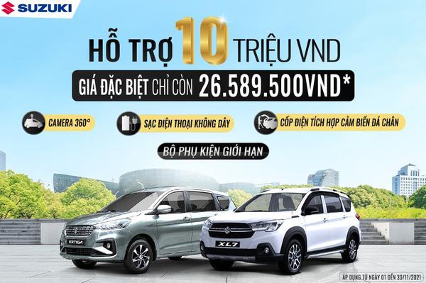 Suzuki Việt Nam trợ giá 10 triệu đồng gói phụ kiện giới hạn cho khách mua XL7, Ertiga Sport