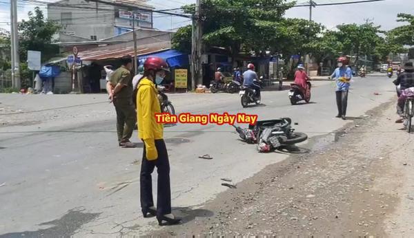 Phanh gấp tại vũng nước đọng, người phụ nữ té ngã rồi bị ô tô tải cán tử vong tại Tiền Giang