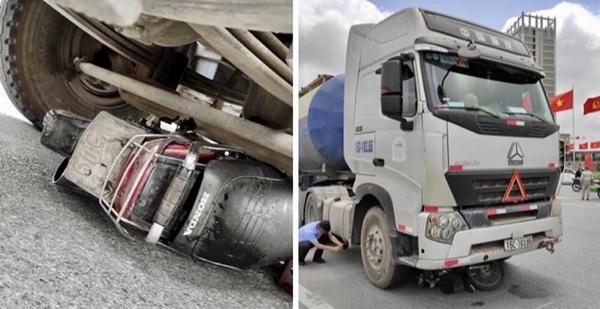 Xe máy bị cuốn vào gầm xe đầu kéo, một người phụ nữ tử vong tại Hải Phòng