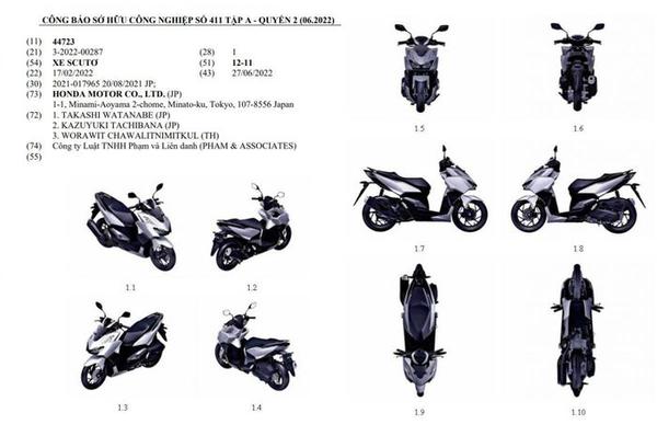 Honda Vario 160 được đăng ký kiểu dáng công nghiệp tại Việt Nam