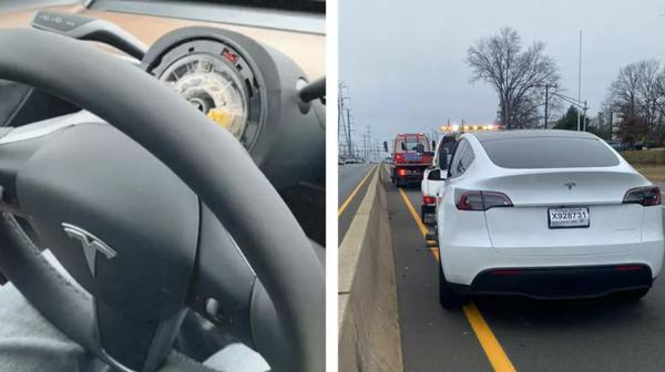 Sốc khi xe Tesla vừa rời hãng đã bị rơi vô lăng khi lái
