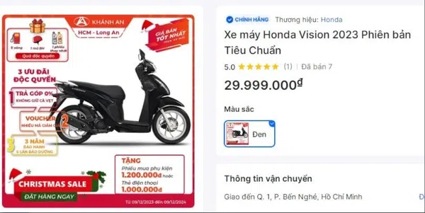 Thật hư chuyện giá xe Honda Vison chỉ còn 29 triệu đồng?