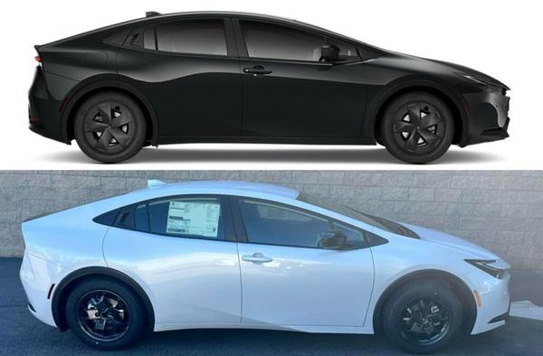 Toyota Prius LE mới có la-zăng hợp kim 17 inch với dáng xe khí động học