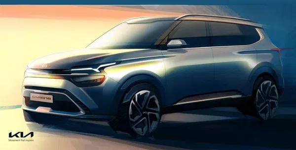 Lộ diện ảnh phác thảo với ngoại hình hoàn toàn mới của Kia Carens 2022