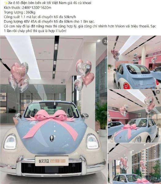 Ô tô điện Trung Quốc giá ngang Honda Vision thiết kế "pha ke" của Volkswagen Beetles